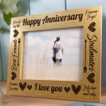 Happy Anniversary 7x5 Frame Couple Gifts For Anniversary 