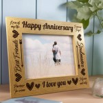 Happy Anniversary 7x5 Frame Couple Gifts For Anniversary 