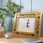 Happy Anniversary Photo 7x5 Oak Frame Anniversary Couple Gifts