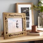 Happy Anniversary Photo 7x5 Oak Frame Anniversary Couple Gifts