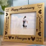 Happy Anniversary Photo 7x5 Oak Frame Anniversary Couple Gifts