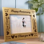 Happy Anniversary Photo 7x5 Oak Frame Anniversary Couple Gifts