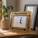 Happy Anniversary Photo 7x5 Oak Frame Anniversary Couple Gifts