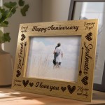 Happy Anniversary Photo 7x5 Oak Frame Anniversary Couple Gifts