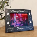 Birthday Gifts For Him 7x5 Black Wood Photo Frame Gift