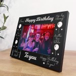 Birthday Gifts For Him 7x5 Black Wood Photo Frame Gift