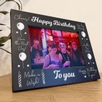 Birthday Gifts For Him 7x5 Black Wood Photo Frame Gift