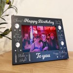 Birthday Gifts For Him 7x5 Black Wood Photo Frame Gift