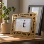 1st Anniversary 7x5 Wood Photo Frame First Anniversary Couple