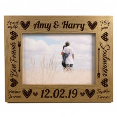 Personalised Gift For Her 7x5 Frame Anniversary Birthday 
