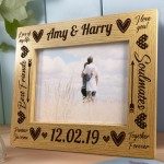 Personalised Gift For Her 7x5 Frame Anniversary Birthday 