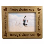 Happy Anniversary Personalised 7x5 Frame Gift For Him Her Couple