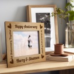 Happy Anniversary Personalised 7x5 Frame Gift For Him Her Couple