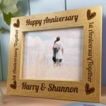 Happy Anniversary Personalised 7x5 Frame Gift For Him Her Couple