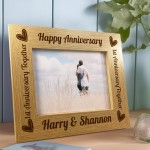 Happy Anniversary Personalised 7x5 Frame Gift For Him Her Couple