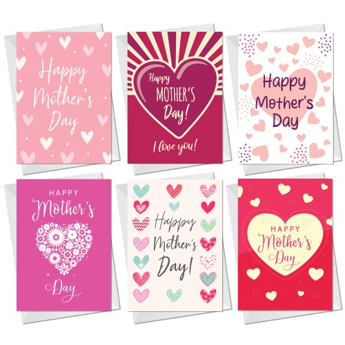 Mothers Day Cards Pack Of 6 Mothers Day Cards For Mum Nan Nanny
