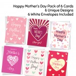 Mothers Day Cards Pack Of 6 Mothers Day Cards For Mum Nan Nanny