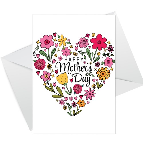 Mum Mothers Day Card Floral Mothers Day Card For Nan Nanny Nana 