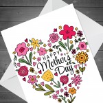 Mum Mothers Day Card Floral Mothers Day Card For Nan Nanny Nana 