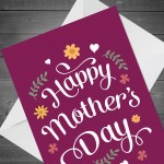 Cute Mothers Day Card For Mum Auntie Nan Nanny Grandma