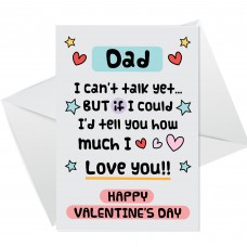 Happy Valentines Card For New Dad Valentines Card For Daddy Card