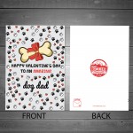 Funny Valentines Day Card For Dog Dad Best Dog Dad Card From Dog