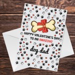 Funny Valentines Day Card For Dog Dad Best Dog Dad Card From Dog