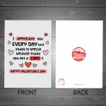 Funny Valentines Day Card Valentines Day Card For Him Her Card