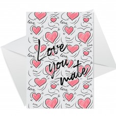 Best Friend Card For Valentines Birthday Love You Mate Card