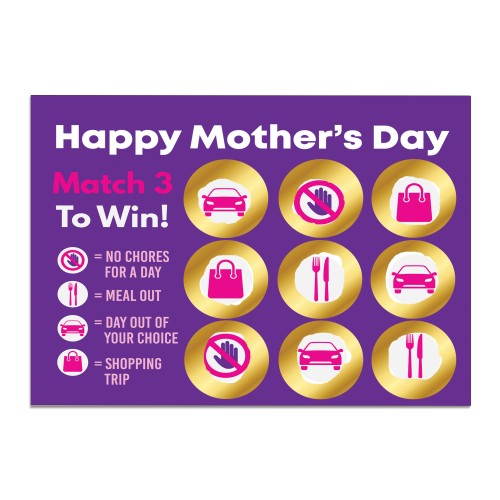 Mothers Day Gift for Mum Mother's Day Scratch Card for Mum Card 