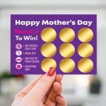 Mothers Day Gift for Mum Mother's Day Scratch Card for Mum Card 