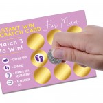 Mum Scratch Card Mothers Day Birthday Gift for Mum Surprise Card