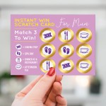 Mum Scratch Card Mothers Day Birthday Gift for Mum Surprise Card