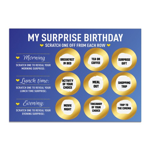 Birthday Scratch Card For Him Her Surprise Card For Son Daughter