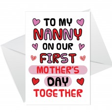 1st Mothers Day Card For Nanny, 1st Mothers Day As Nanny Card