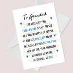 Fathers Day Card For Grandad Thank You Card For Grandad