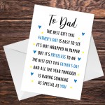 Fathers Day Card For Dad Thank You Card For Dad Fathers Day Card