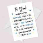 Fathers Day Card For Dad Thank You Card For Dad Fathers Day Card