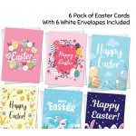 Happy Easter Pack of 6 Easter Cards For Kids Children Students 