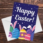 Easter Greetings Card Friends Family Happy Easter For Kids Child