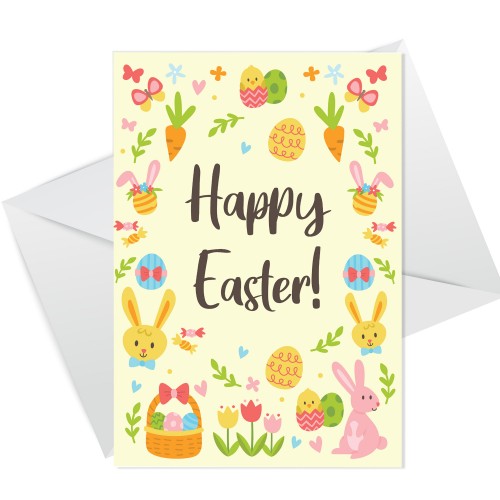 Easter Card Happy Easter Greetings Card For Kids Children Easter Card Happy Easter Greetings Card For Kids Children