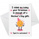 Funny Mothers Day Card For Nan Joke Nan Card Nan Card