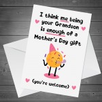 Funny Mothers Day Card For Nan Joke Nan Card Nan Card