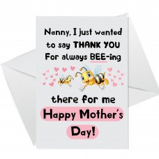 Thank You Card For Nan On Mothers Day Card For Nan Card For Her 