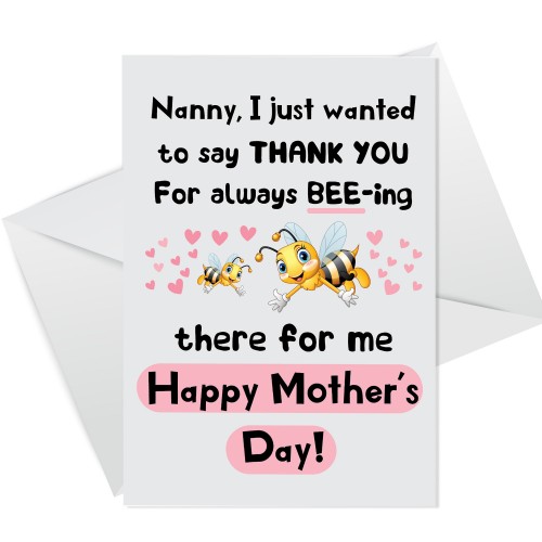 Thank You Card For Nan On Mothers Day Card For Nan Card For Her 