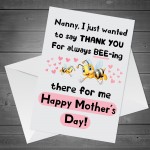 Thank You Card For Nan On Mothers Day Card For Nan Card For Her 