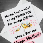 Thank You Card For Nan On Mothers Day Card For Nan Card For Her 