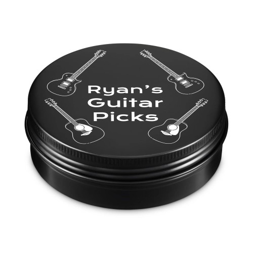 Personalised Guitar Pick Tin Gift For Musician Guitarist