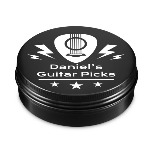 Guitar Pick Tin Personalised, Birthday Gifts For Men Women