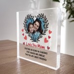 LOVE YOU MUM Gift For Mothers Day Personalised Photo Block
